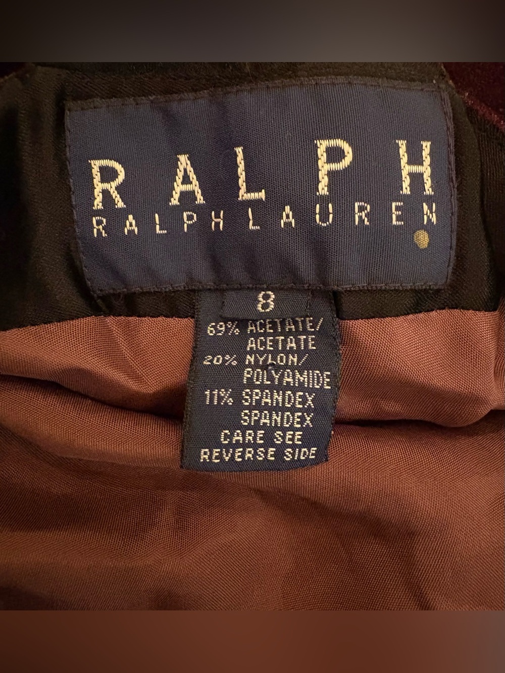 Vintage Ralph Lauren Velvet Cocktail Mini Dress Halter Open Back 90s Fit Flare 8 - Picture 5 of 10